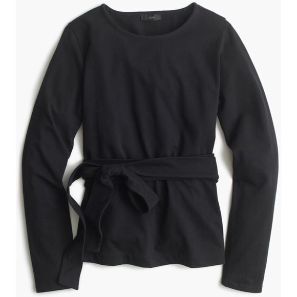 J. Crew Tops - NWT J. Crew Black Belted Crossback Top